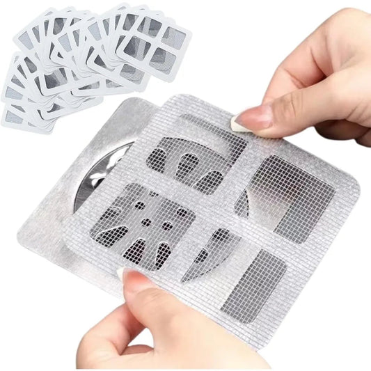 Oceans ® 10 Pcs Disposable Drain Hair Catcher Stickers – Anti-Clog Mesh Filter for Bathroom, Sink & Kitchen