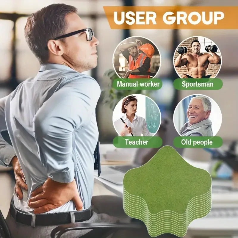 Oceans ® Pack of 10 Herbal Pain Relief Patches _ Back, Neck & Muscle Pain Relief