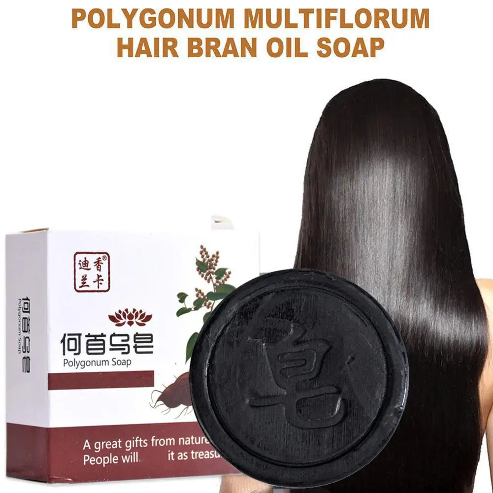 Oceans ® Polygonum Hair Darkening Shampoo Bar _ He Shou Wu Essence for Gray Hair to Black