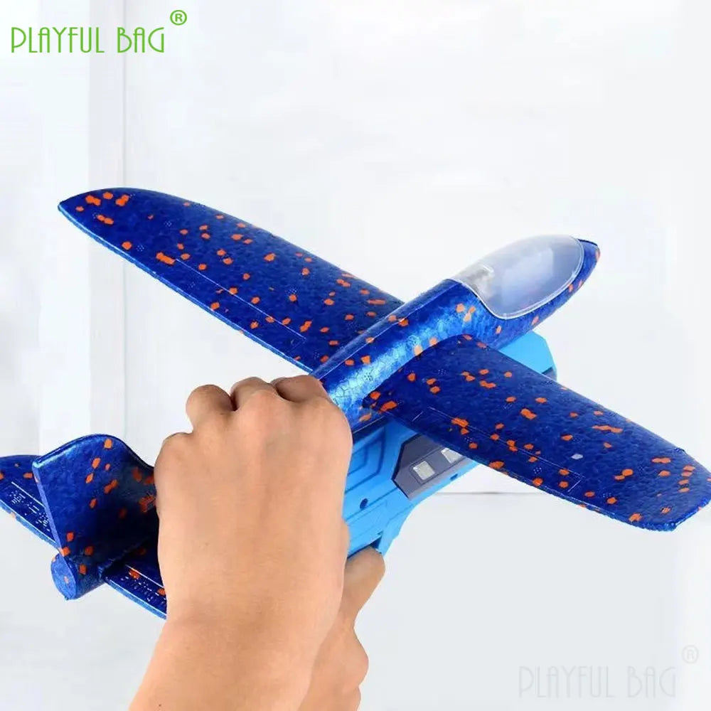 Kids Catapult Gun Aircraft | Safe Foam Plane Launcher Outdoor Toy