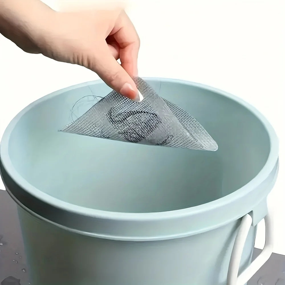 Oceans ® 10 Pcs Disposable Drain Hair Catcher Stickers – Anti-Clog Mesh Filter for Bathroom, Sink & Kitchen