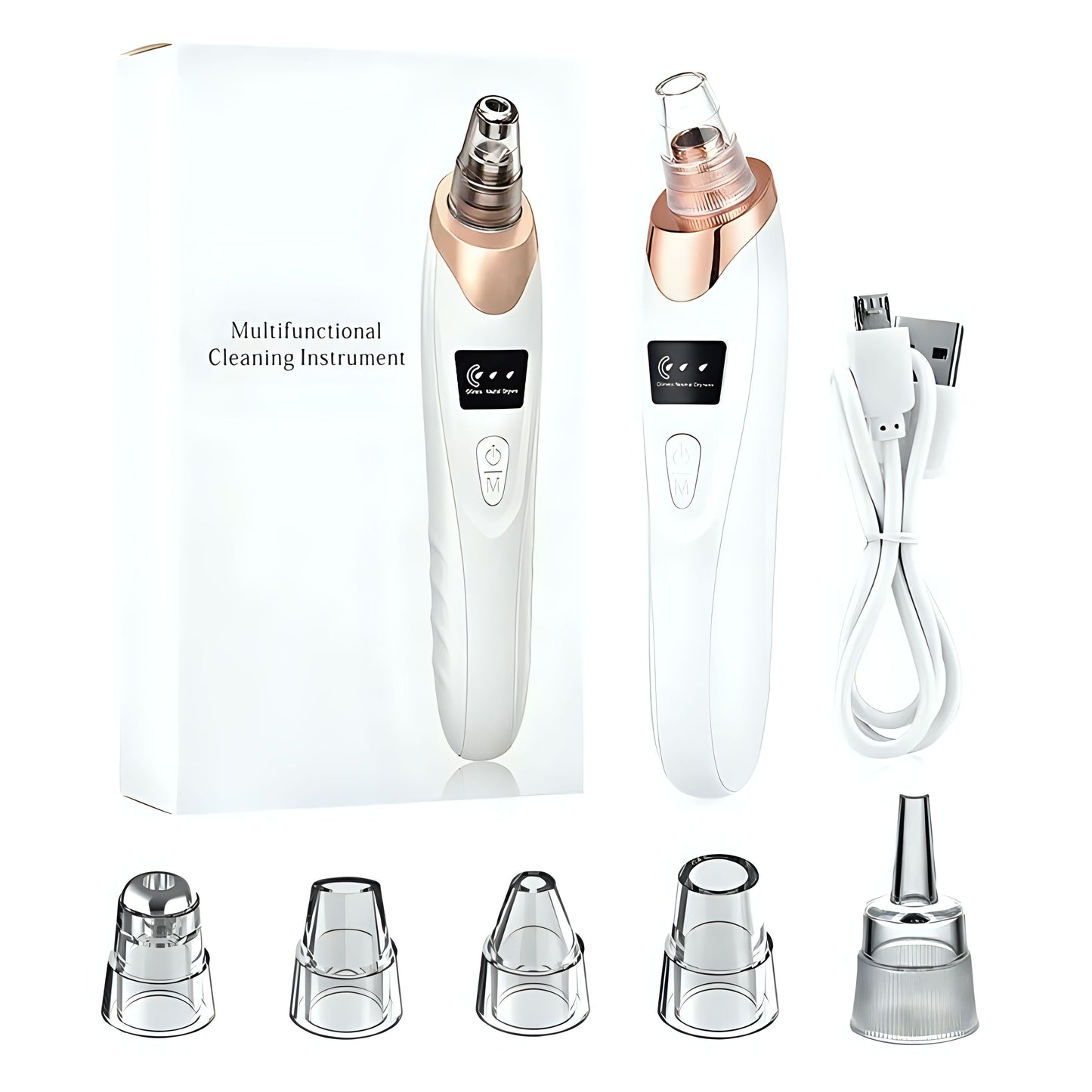Oceans ® Derma Suction Pore Vacuum | Rechargeable Blackhead Remover with 5 Modes