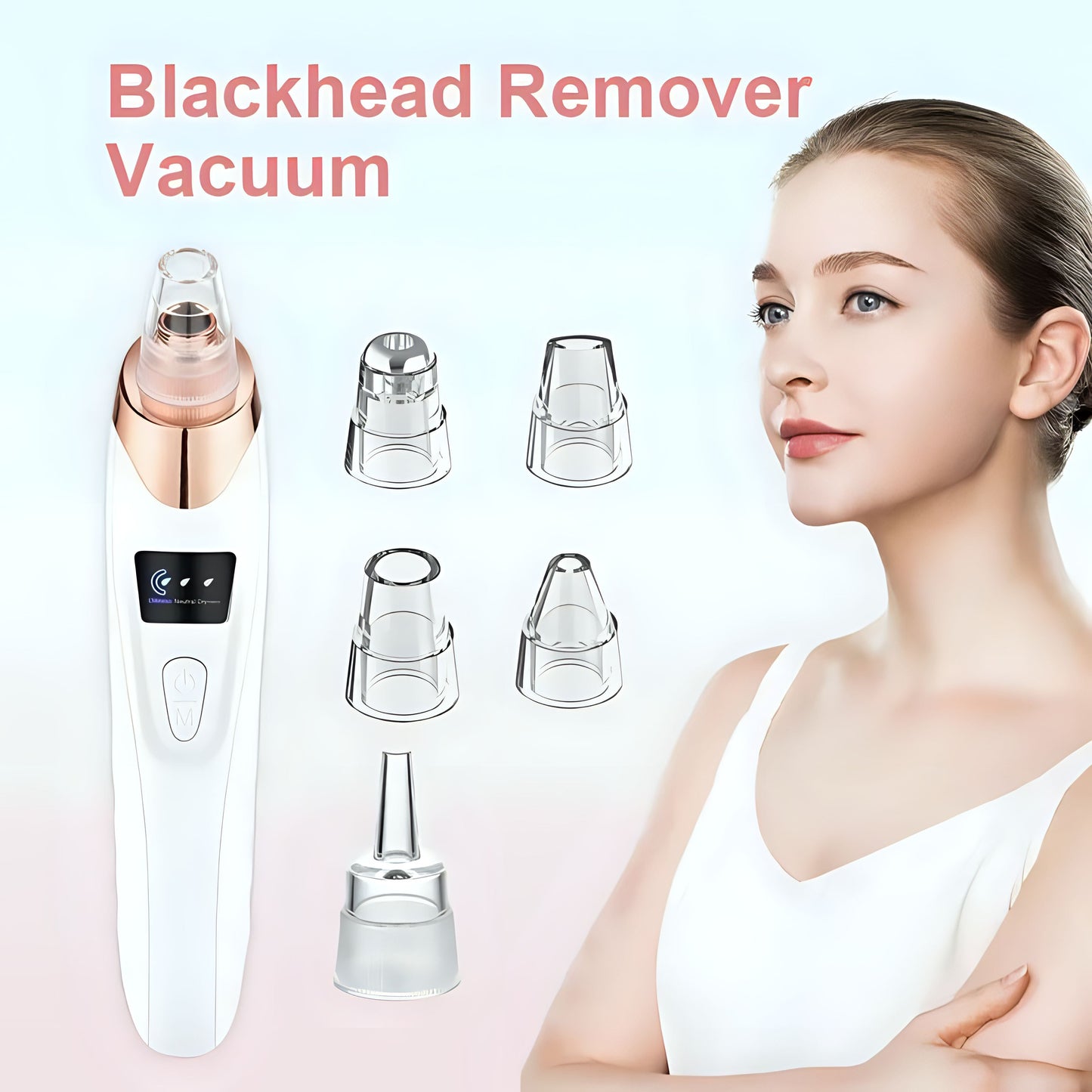 Oceans ® Derma Suction Pore Vacuum | Rechargeable Blackhead Remover with 5 Modes